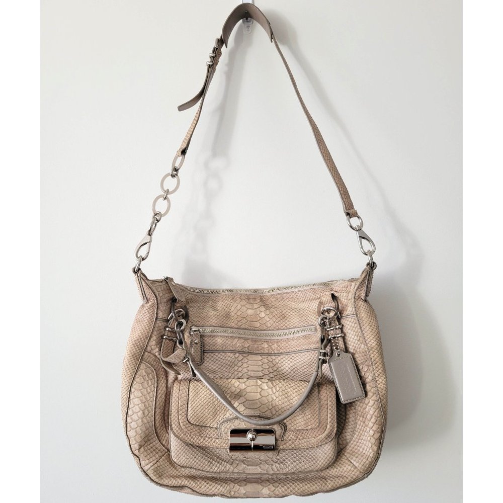 Coach Kristin Pinnacle Embossed Python Laila Roun… - image 2